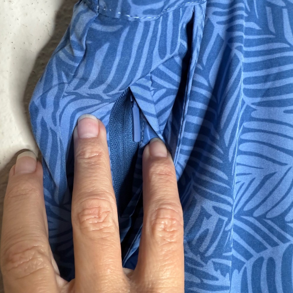Soft Surroundings Women's Size‎ XL Cargo Jogger Pants Blue Palm Print - Picture 7 of 10